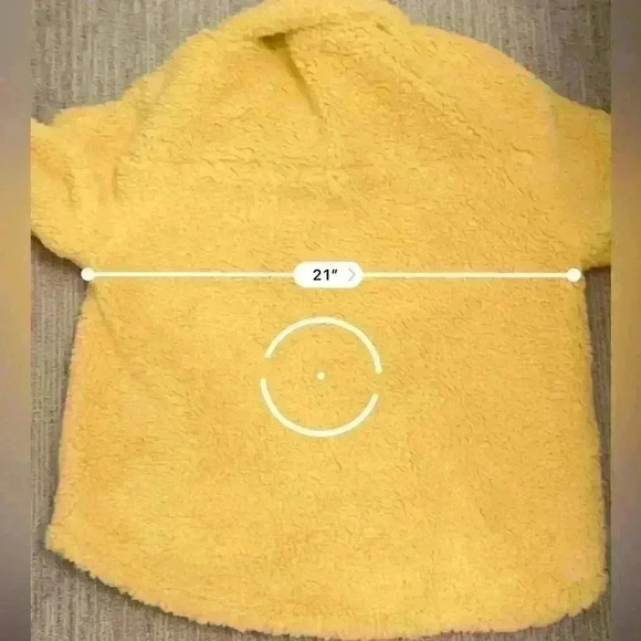 Small (fits M/L!) Yellow Sherpa button up jacket teddy jacket - Picture 7 of 8